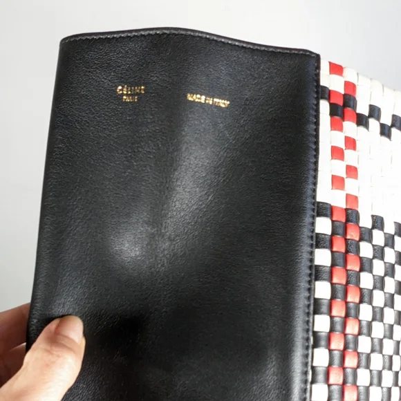 Rare Céline Woven leather tote large Firm - Picture 9 of 16